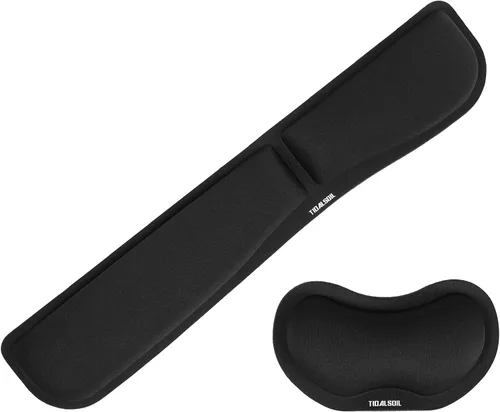 Vista 7 de TIDALSOIL Alfombrilla de mouse ergonómica con soporte de muñeca con base de poliuretano antideslizante, alfombrilla de mouse de espuma viscoelástica