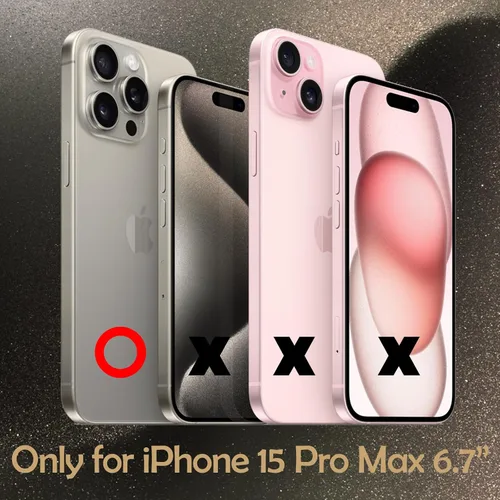 Vista 2 de Protector de cristal trasero para iPhone 15 Pro Max y protector de lente de cámara [2 + 2 paquetes], iPhone 15 Pro Max, protector de pantalla Cámara