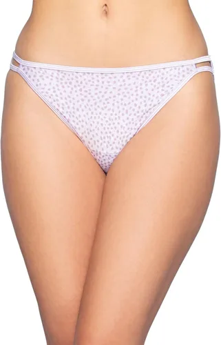 Vista 116 de Vanity Fair Bragas de bikini con tira para mujer, Illumination, con elástico sedoso y ribete de satén Paquete de 3 Negro (Midnight Black)