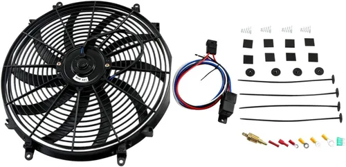 Vista 3 de Ventilador eléctrico de 16 pulgadas para radiador, ventilador de 16 pulgadas + kit de relé