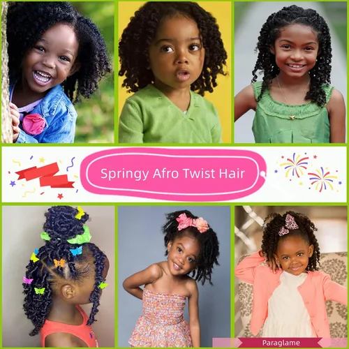 Vista 5 de Extensiones de cabello trenzado con resorte Marley Twist de 8 pulgadas, paquete de 8 para niños, cabello rizado y trenzado kinky, locs suaves