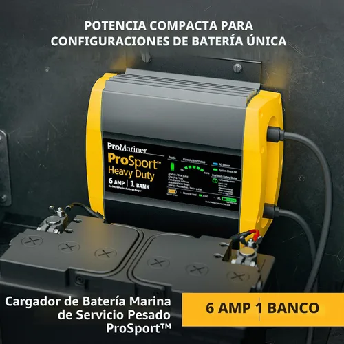 Vista 2 de ProMariner 44006 ProSport HD Cargador de batería marino impermeable, 6 amperios, 1 banco