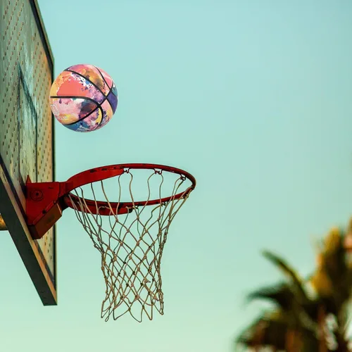 Vista 5 de Balón de baloncesto para hombres/mujeres tamaño 6/7 - Baloncesto universitario de 28.5" con bomba para interior y exterior - Tamaño y peso oficiales