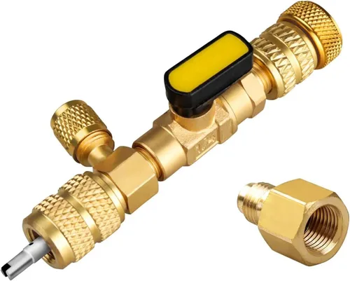 Vista 9 de R410A R22 Herramienta de instalación de extracción de núcleo de válvula de CA, removedor de núcleo de válvula, doble tamaño de 1/4 "-5/16
