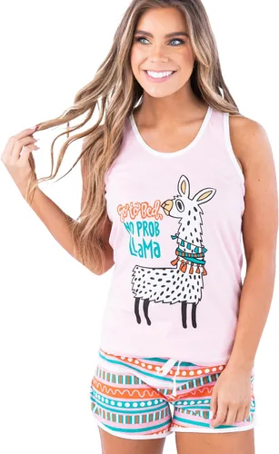 Vista 20 de Lazy One - Pijamas a juego para mujer, lindo conjunto de shorts y camiseta sin mangas, pijamas de verano Oso en Am