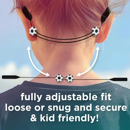 Vista 3 de Pilotfish Correa para lentes de sol para niños, soporte ajustable para lentes de sol sin cola para niños y niñas