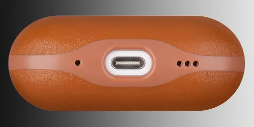 Vista 3 de Haobobro Leather Case [Top Grain Leather] for AirPods Pro 2 Leather Case - Handmade Air Pods Pro 2 Leather Case with Hand Strap - Leather Case for