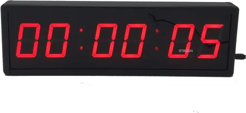Vista 3 de Reloj de pared digital de cuenta regresiva de 2.3 pulgadas, cronómetro grande con control remoto y botón de interruptor para carreras de obstáculos