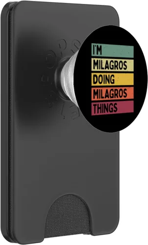 Vista 8 de I'm Milagros Doing Milagros Things Funny Personalized Quote PopSockets Adhesive PopGrip