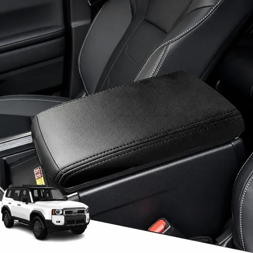 Vista 27 de Great-luck Funda de cuero para consola central, almohadilla para reposabrazos, accesorios de cubierta de caja (costuras rojas) para BMW X1 2023 2024