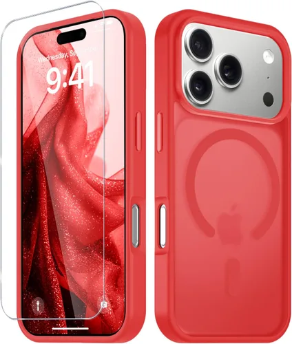 Vista 1744 de Funda para Google Pixel 10 Pro XL, cubierta magnética mate, color negro Fit for MagSafe, Screen Protector included, Shockproof Military Grade