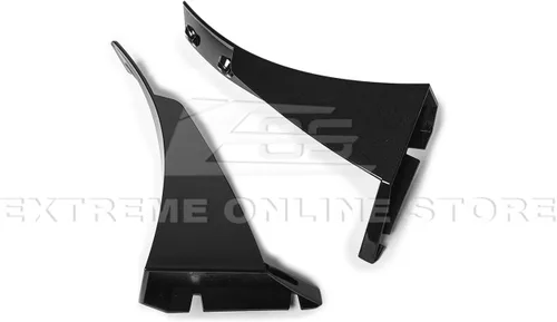 Vista 2 de Sustitución para Corvette C7 2014-2019 Z06 Estilo Etapa 3 Parachoques Frontal Inferior Divisor Lateral con Aleta
