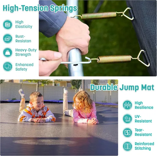 Vista 7 de Skywalker Trampolines Square Trampoline with Enclosure