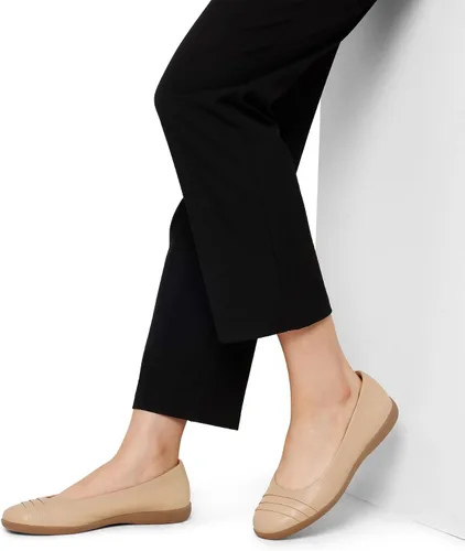 Vista 8 de DREAM PAIRS Zapatos planos de ballet cómodos para mujer, zapatos de vestir para oficina de negocios, zapatos planos de trabajo elegantes con punta