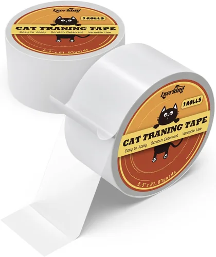 Vista 9 de Cat Scratch Tape 2 rollos – Cinta protectora transparente de doble cara para muebles – 2.5 pulgadas 15 yardas