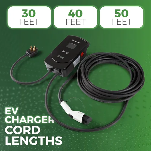 Vista 3 de PRIMECOM.TECH - Estación de carga inteligente para el hogar de vehículos eléctricos de nivel 2 de 50 amperios de 220 voltios para Tesla y todas