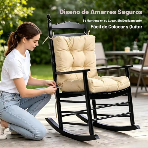 Vista 5 de QILLOWAY - Cojín o respaldo para asiento de exterior, cojín de repuesto, primavera/verano, Moderno, Beige