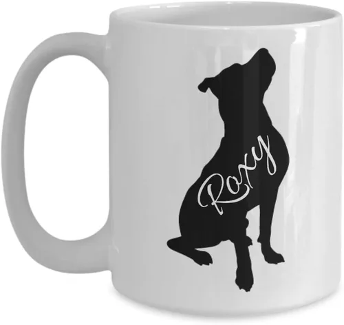Vista 3 de Taza de café grande de Pitbull personalizada - Taza de café personalizada para Pitbull mamá o papá Pit Cup