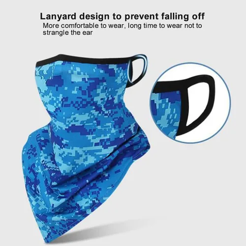 Vista 3 de 6 unidades de bandana para la cara, con cintas para las orejas, polaina para el cuello, bufanda, pasamontañas, para hombres y mujeres, deportes al