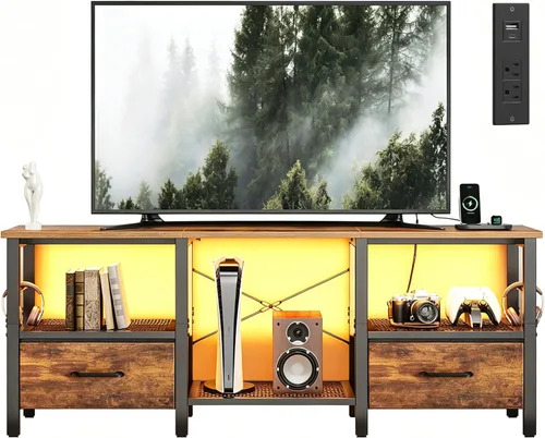 Vista 9 de Soporte de TV para televisores de hasta 55 pulgadas, consola Negro
