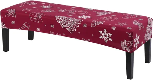 Vista 31 de SearchI Funda para banco de comedor, fundas largas elásticas y lavables para asiento de banco de banco rectangular, para comedor, sala de estar Flor