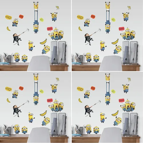 Vista 6 de Minions: The Rise of Gru - Calcomanías de pared para despegar y pegar de RoomMates
