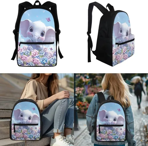 Vista 219 de FOR U DESIGNS Fuego baloncesto impreso niños escuela mochilas viaje mochila libro bolsa