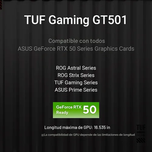 Vista 7 de ASUS TUF Gaming GT501 White Edition EATX Funda para PC de torre completa