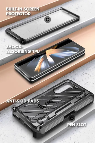 Vista 5 de SUPCASE Unicorn Beetle Pro - Funda para Galaxy Z Fold 5 5G (2023), con protector de pantalla integrado y soporte de cuerpo completo de doble capa