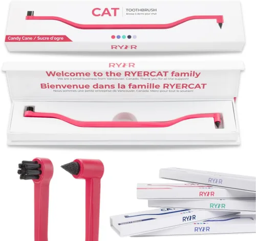 Vista 9 de RYERCAT Cepillo de dientes para gatos de doble cara, micro cabeza para Amatista Púrpura