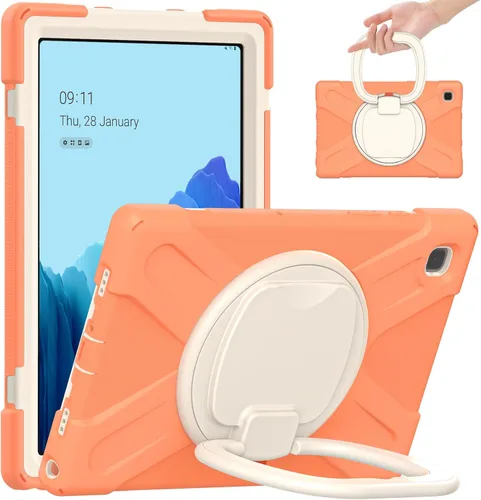 Vista 44 de 360 Rotation Case for Galaxy Tab ActivePro/Tab Active4 Pro/Active 5 Pro 10.1" Sturdy Cover Rotate Ring Stand Shoulder Carrying Strap Hand Strap