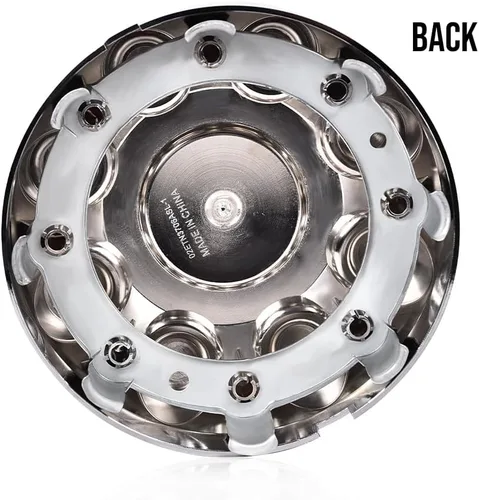 Vista 8 de PIT66 4 tapas de 8 lengüetas, tapa central de rueda de 17 pulgadas, tapas centrales cromadas para Dodge RAM 1500 2006-2008/RAM 2500 2003-2013/RAM