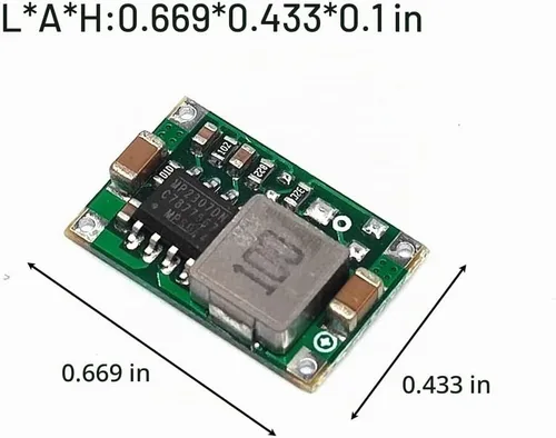 Vista 3 de Regulador 3.3V 5V 5 piezas Mini Reductor DC 5-30V 12V 24V Convertidor Buck a 5V Mini360 Tablero Convertidor Buck de Tamaño Pequeño Módulo