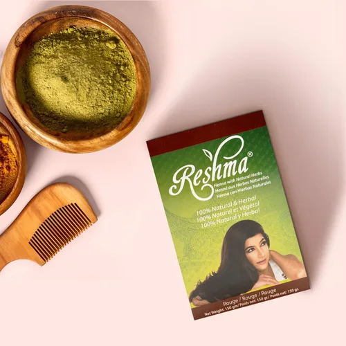 Vista 7 de Reshma Beauty Ayurvedic Henna Hair Color Blend – Henna, Indigo & Herbal Extracts – Natural Red/Rouge Hair Color for Gray Blending – Heena Mehendi