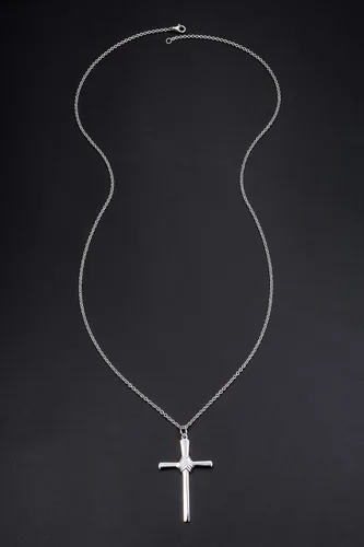Vista 3 de Easter Gifts Women Mens Cross Necklace 925 Sterling Silver Unisex Crufix Necklaces for Boys Girls with Strong 24 Inches Long Chain Jewelry