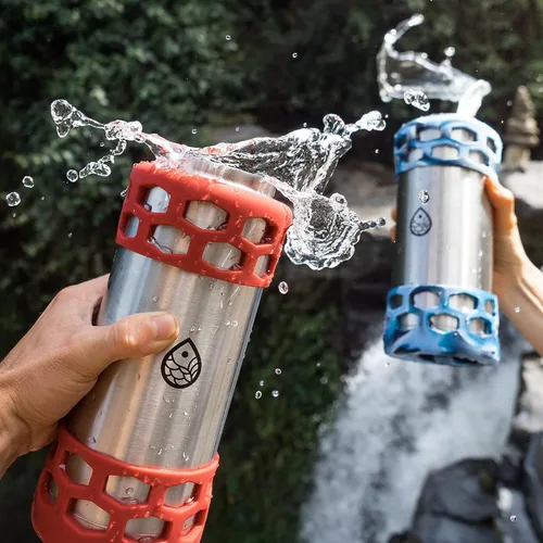 Vista 6 de Funda protectora de silicona para botella con asa, accesorios para botella de 26 oz y 36 oz de acero inoxidable