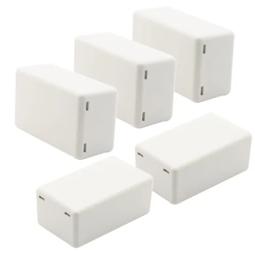 Vista 27 de Zulkit 12 cajas de proyecto de plástico ABS para proyectos eléctricos, caja de conexiones pequeña, color blanco, 2.17 x 1.28 x 0.79 pulgadas