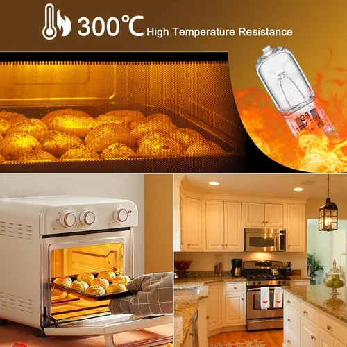 Vista 2 de W10709921 - Bombilla para horno microondas Whirlpool, resistente a altas temperaturas a 572.0 °F, bombilla G9 de 120 V 25 W, compatible