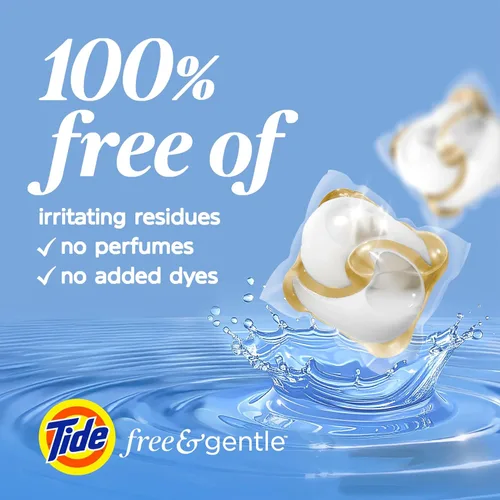 Vista 2 de Tide PODS - Cápsulas de jabón de detergente libre y suave, 76