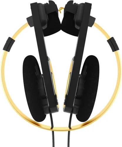 Vista 2 de Koss Porta Pro Edición Limitada Auriculares de Diadema Oro Negro, Micrófono en Línea, Control de Volumen y Control Remoto Táctil, Incluye Estuche