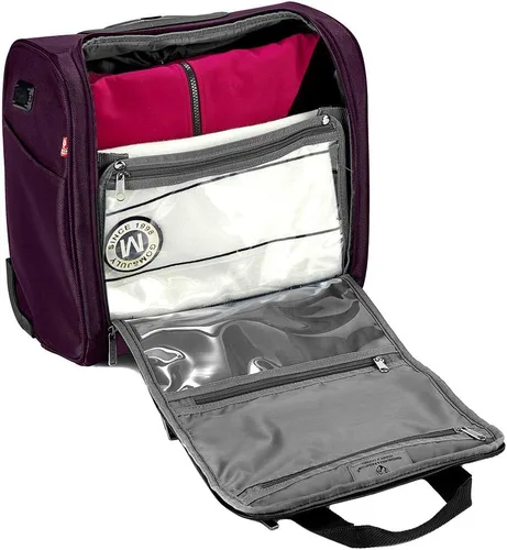 Vista 4 de TPRC 15" Smart equipaje de mano para abajo del asiento, con puerto de carga USB, Púrpura), PR-85315-510