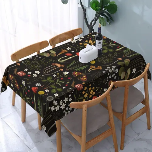 Vista 21 de Mantel decorativo con patrón azteca, estilo nativo étnico, bohemio, geométrico, verde, para cocina, banquete de fiesta y vacaciones, color negro