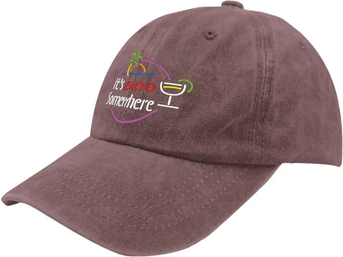 Vista 2 de Jimmy Accessories - Gorra de béisbol con texto en inglés "It is 5 Oclock Somewhere", gorra gráfica para hombre