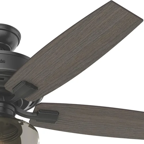 Vista 10 de Hunter Fan Company - Ventilador de techo Bennett color negro mate, 52 pulgadas, con kit de luz LED y control remoto de mano, 54187 con luz LED
