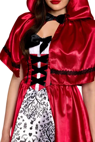 Vista 5 de Disfraz Gótico Caperucita Roja para Mujer Talla Plus Multicolor