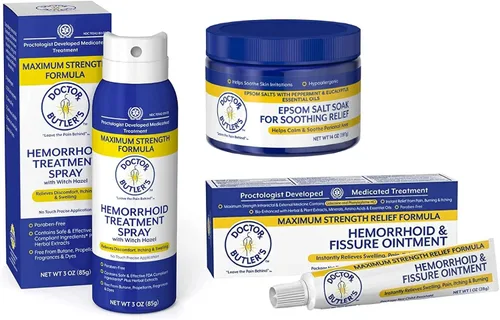 Vista 15 de Doctor Butler's Ungüento para hemorroides y fisuras – Tratamiento para hemorroides y crema para hemorroides con lidocaína y clorhidrato