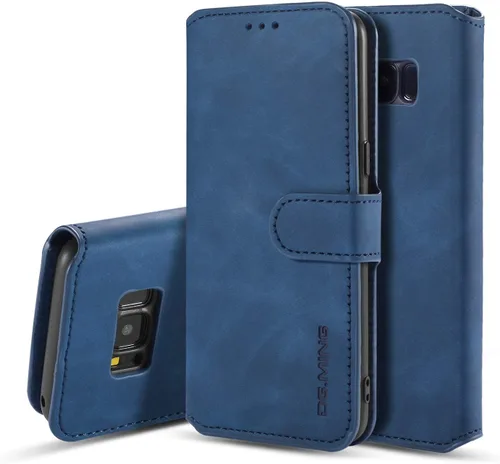 Vista 13 de UEEBAI Funda de cuero PU para Samsung Galaxy S7, Vintage Retro Premium Wallet Flip Cover TPU Inner Shell [Ranuras para tarjetas] [Cierre magnético]