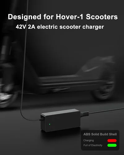 Vista 6 de VHBW Cargador eléctrico de scooter de 42 V 2 A, compatible con scooters de batería Hover-1 de 36 V (Highlander, Dynamo, Gambit, Helios y más)