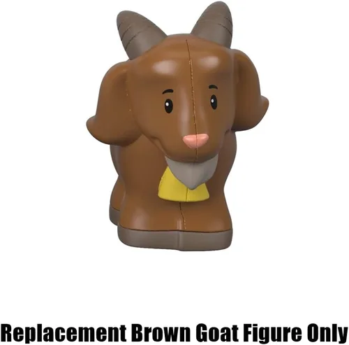 Vista 5 de Pieza de repuesto para el juego Fisher-Price Little People Farm Animal Friends - GFL21 ~ Figura de repuesto de cabra marrón