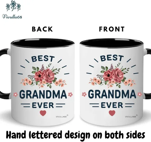 Vista 6 de Juego de tazas de café para los mejores abuelos, regalo de tazas para abuelos, ideas de regalos de nietos, nietos, anuncio de nuevo abuelo, Navidad